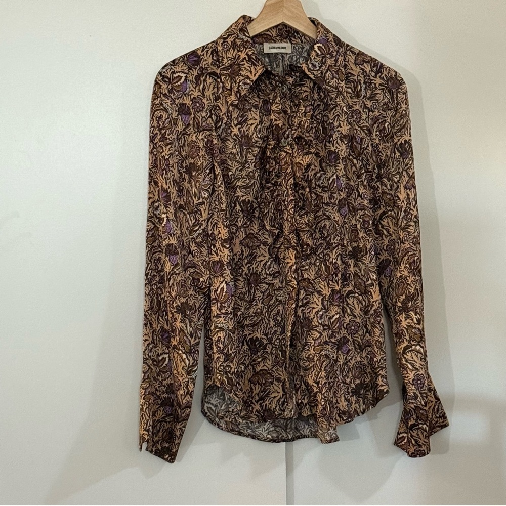 Zadig & Voltaire Floral Satin Blouse